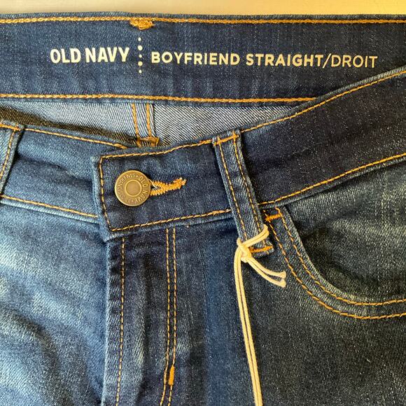 Old Navy Women Jeans size 2 US Blue Mid Rise Stretch Boyfriend Straight NWT - Picture 7 of 12